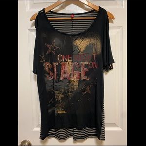 Open shoulder tunic